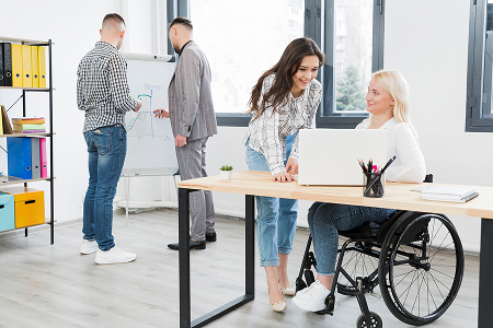 side-view-woman-wheelchair